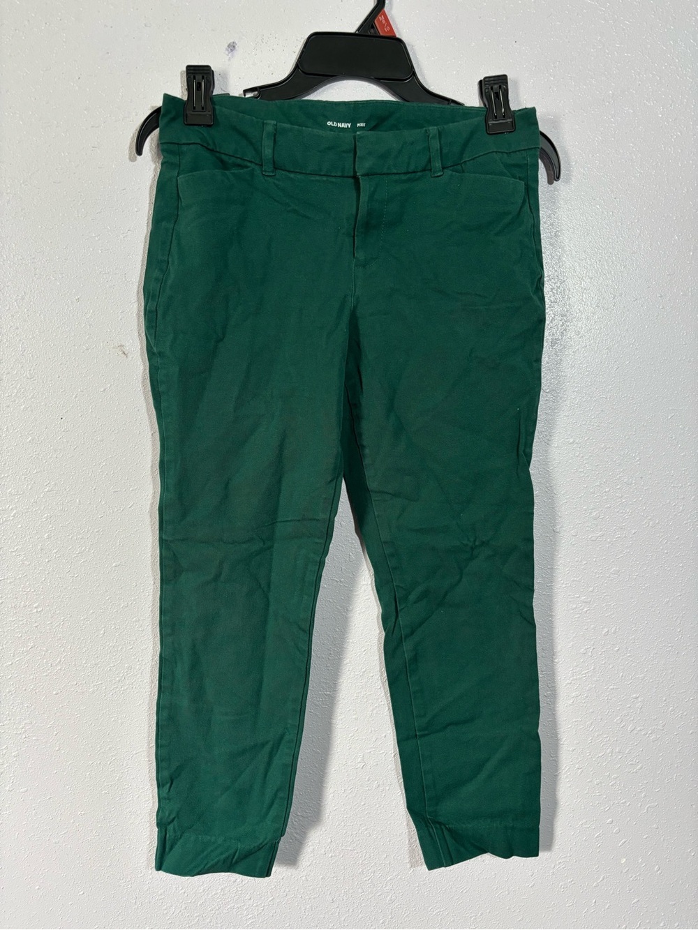 Old Navy Women's Dark Green Cropped Chinos